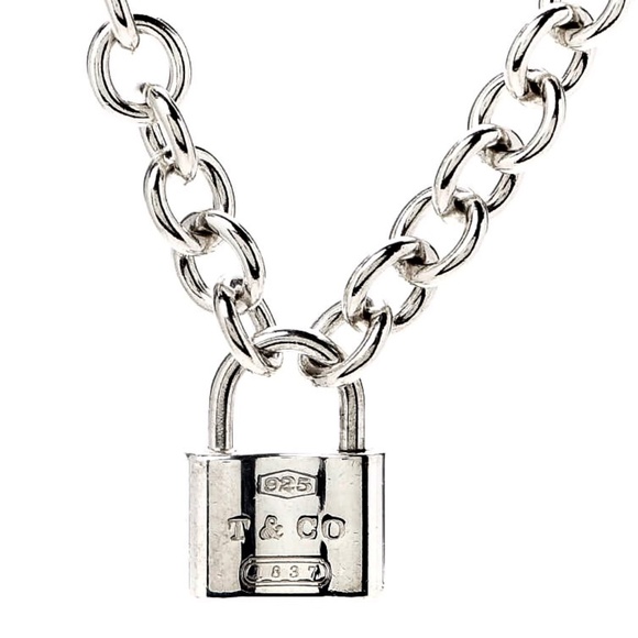 Tiffany & Co. 1837 Lock Charm Necklace In Sterling Silver - Picture 2 of 9